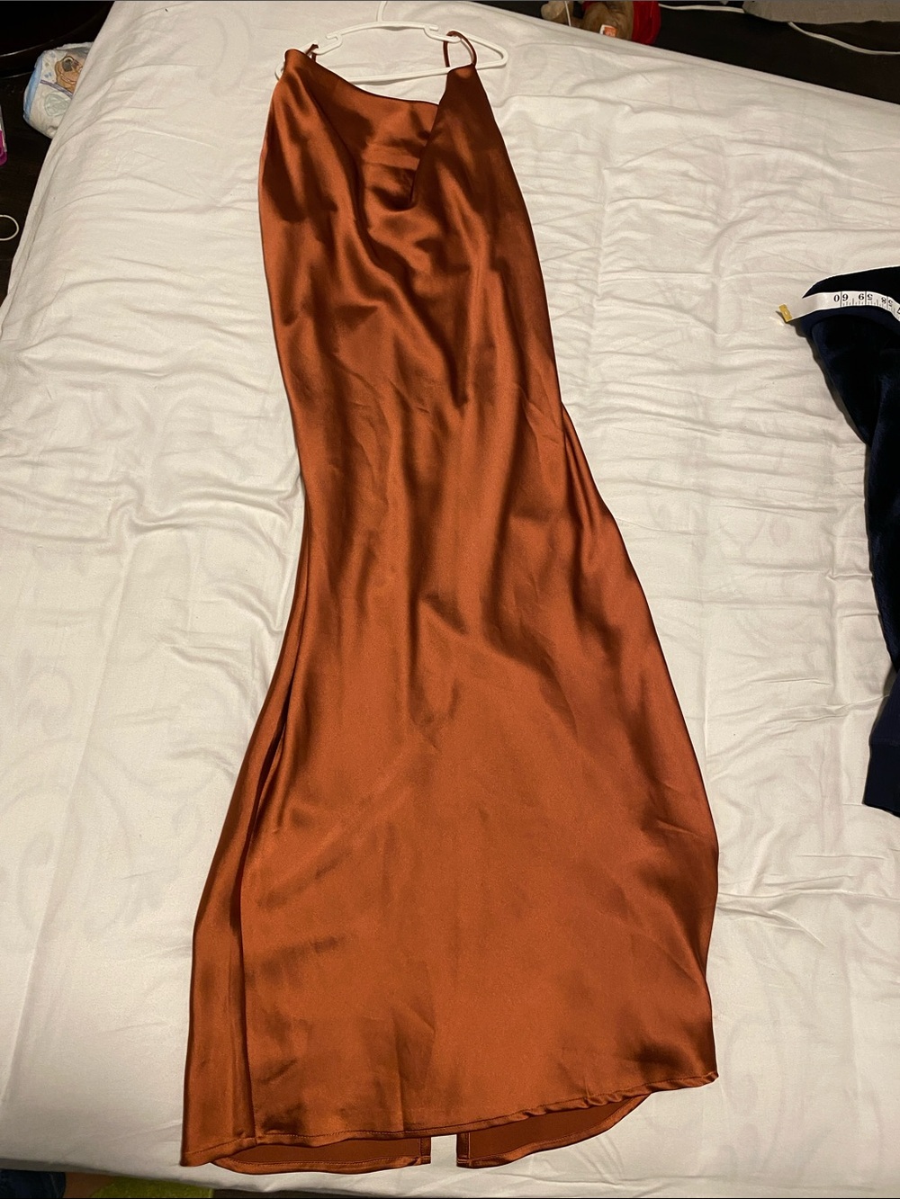 Petal and Pup satin dress in Copper colour